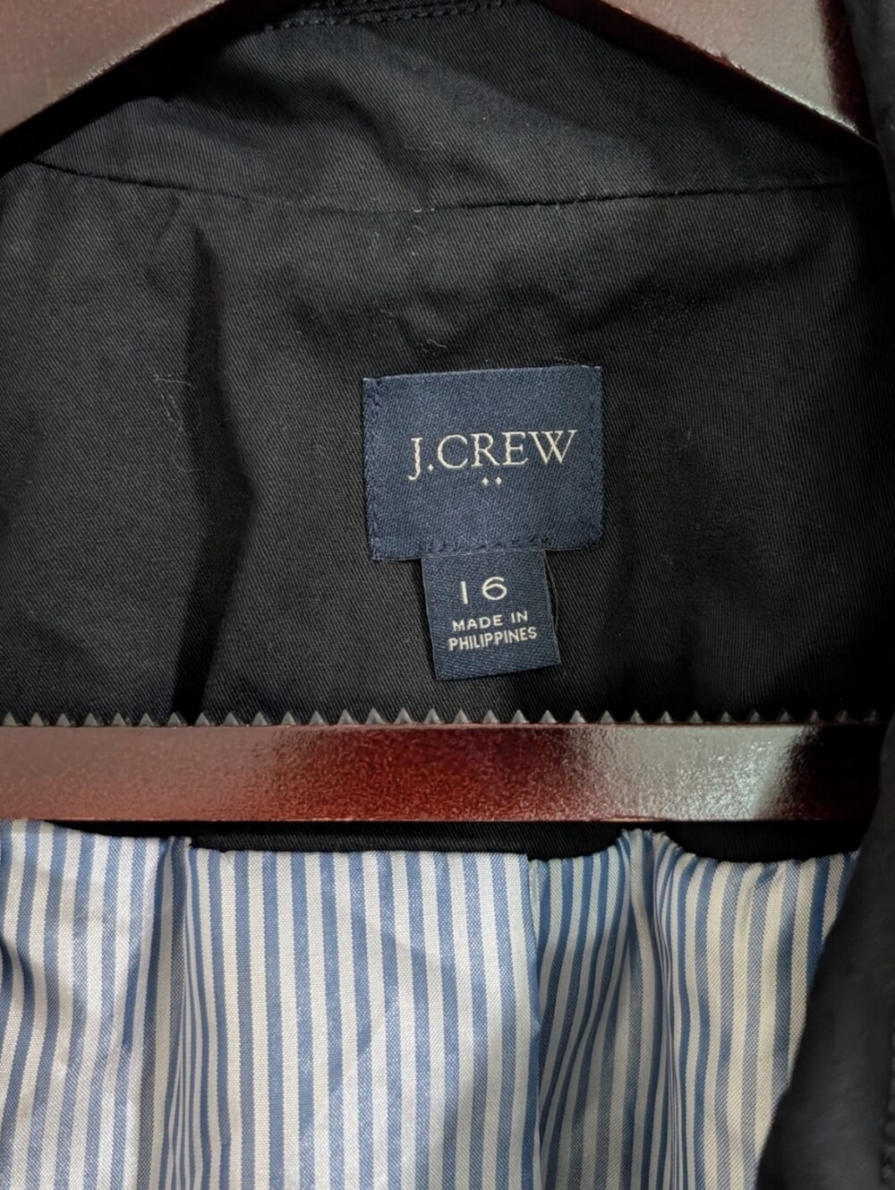 J.Crew Factory Women's Classic Double-Breasted Cotton Trench Coat Size 16 - Picture 7 of 9